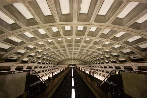 Washington D C Metro Tunnel Stock Photo Image Of Lights Columbia