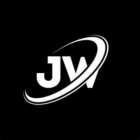 diseño del logotipo de la letra jw jw letra inicial jw círculo