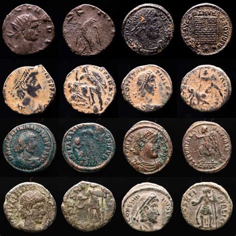 Impero Romano Lot Comprising Eight Ae Coins Antoninianus Follis