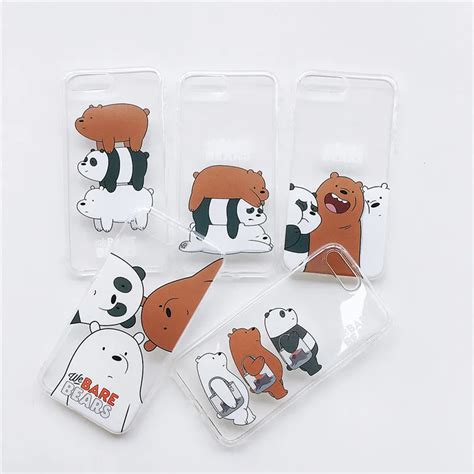 We Bare Bears Clear Cover Case For Coque Iphone S Plus Plus