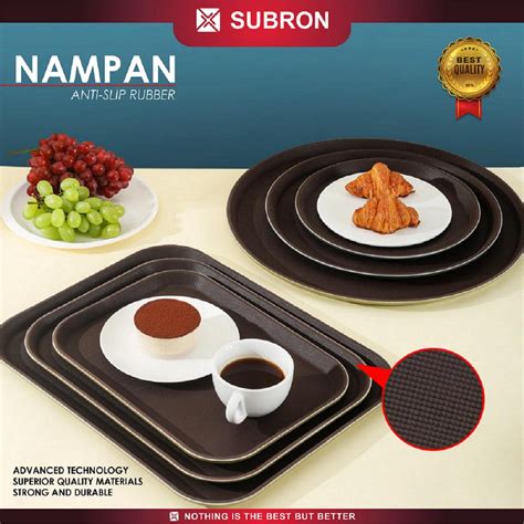 Jual Subron Nampan Saji Makanan Medium Size Tray Plastik Baki Anti Slip