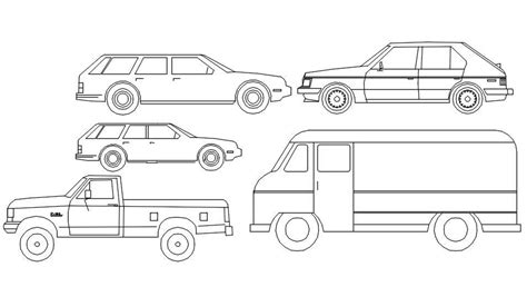 Vehicle 2d Elevation Cad Blocks In Autocad Dwg File Cadbull