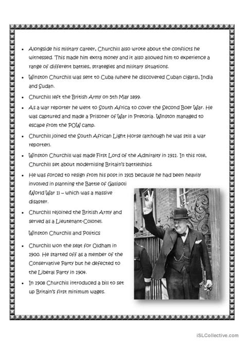 Winston Churchill English ESL Worksheets Pdf Doc