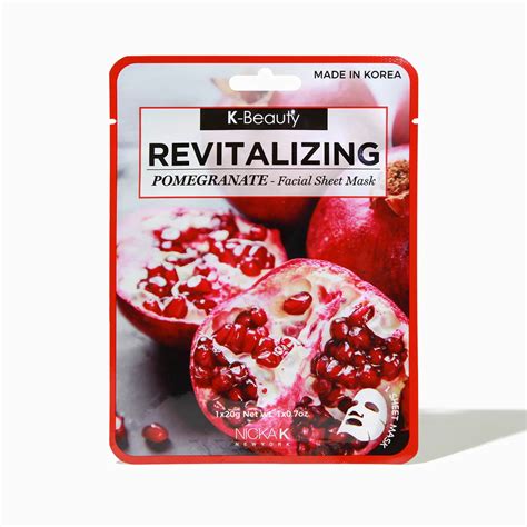 Nicka K Revitalizing Pomegranate Facial Sheet Mask Isza