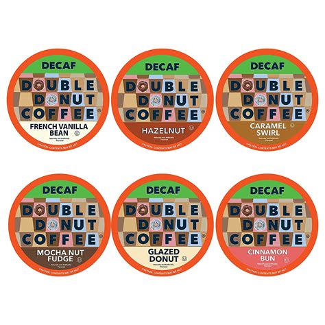 Decaf Flavored Coffee Variety Pack - 6 Traditional Flavors (Caramel Swirl, Hazelnut, Glazed ...