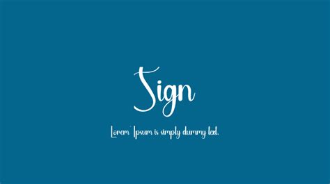 Sign Font : Download Free for Desktop & Webfont