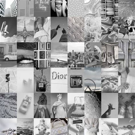 Mailed Light Gray Aesthetic Wall Collage 50 100 Photos Etsy Photo