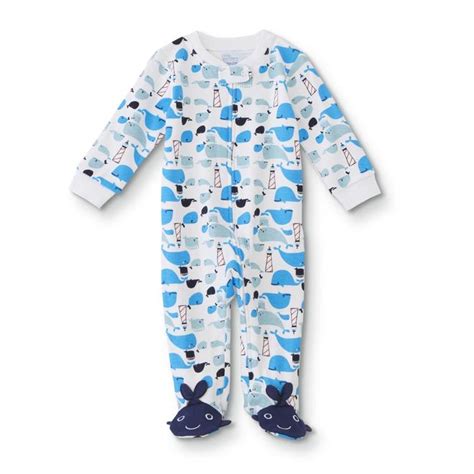 Little Wonders Infant Boys Footed Pajamas Whales