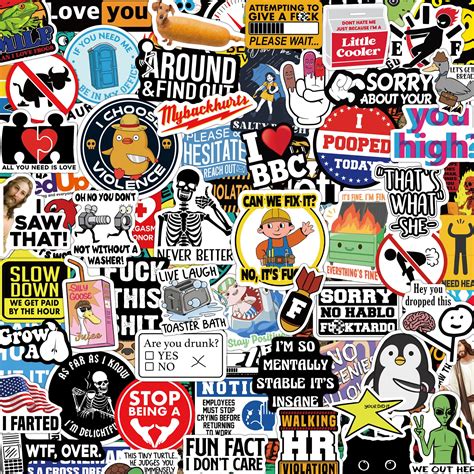 amazoncom pcs funny stickers  adults prank meme dirty