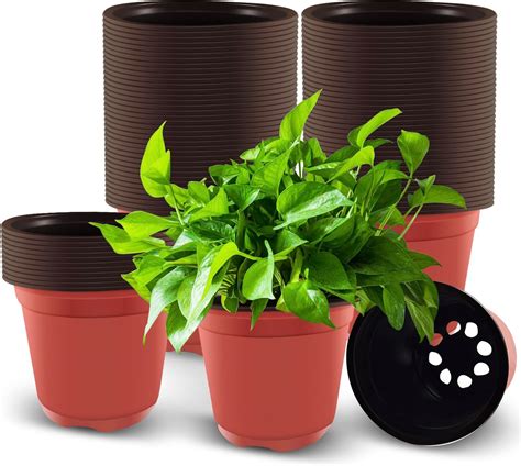 FORMIZON 100 Pcs Plastique Plante Pots 10 Cm Semis En Plastique Pots