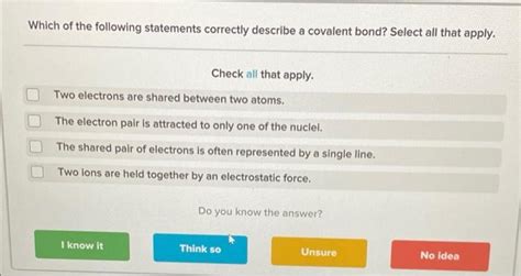 Solved Which Of The Following Statements Correctly Describe Chegg