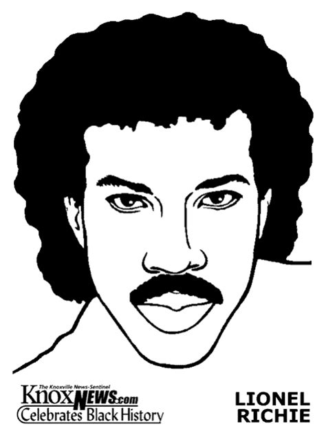 Músicos Famosos Lionel Richie Dibujos para Colorear 24