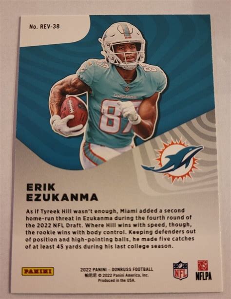 2022 Panini Donruss Rookie Revolution REV 38 Erik Ezukanma RC For