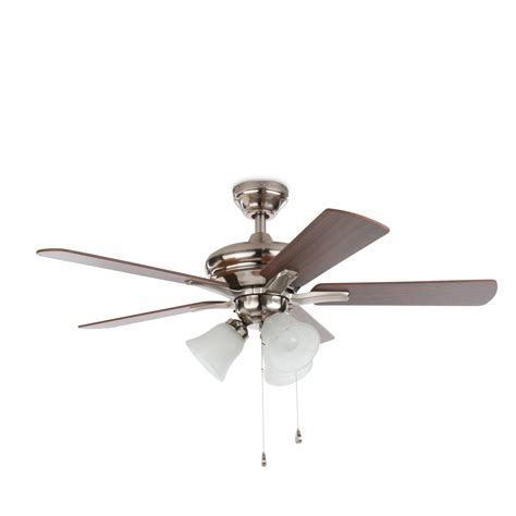 Harbor Breeze Lansing In Brushed Nickel Ceiling Fan With Light Kit