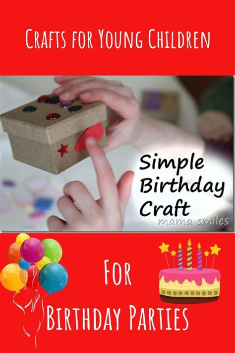 Simple Birthday Party Crafts - Mama Smiles - Joyful Parenting