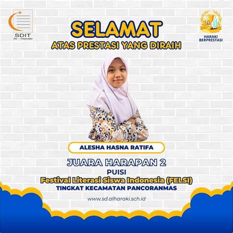 Alesha Hasna Ratifa Raih Juara Harapan Puisi Tingkat Kecamatan Pada