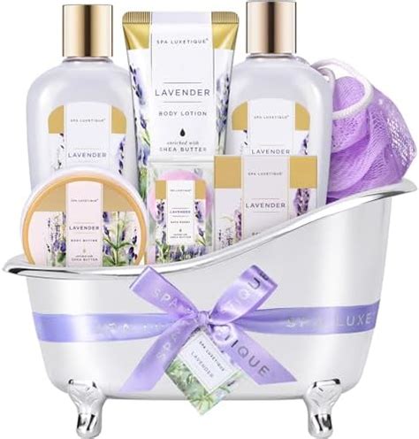 Spa Luxetique Spa T Basket Lavender Fragrance Luxurious 8pc T