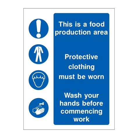 This Is A Food Production Area Sign By British Safety Signs