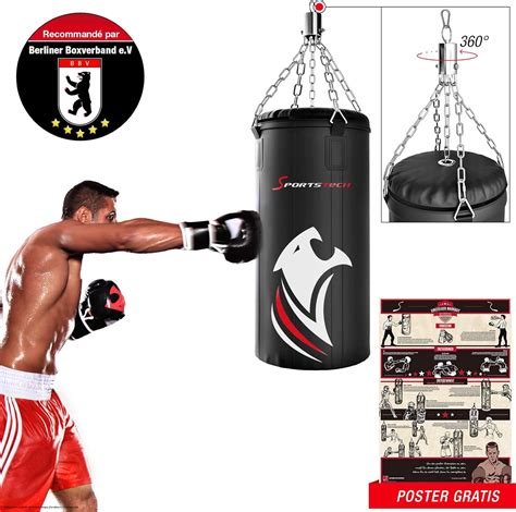 Sportstech Sac de Boxe Professionnel BXP Double renforcé avec Fixation