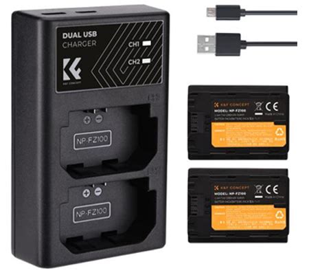 K F Concept Np Fz Dual Battery Charger For Sony A Iii A R Iii