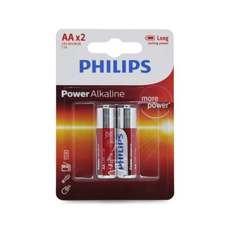 Kit De 2 Pilhas Philips Lr6p2b97 Power Alkaline