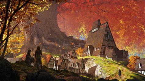 ArtStation Autumn Morning Quentin Stipp Fantasy Landscape Fantasy