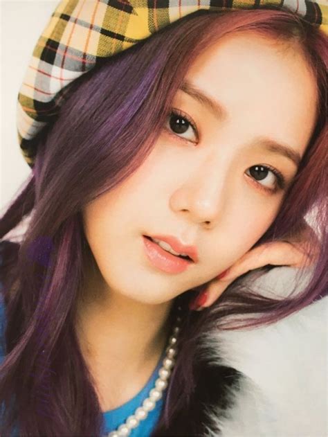 Blackpink💜jisoo Blackpink Jisoo Blackpink Fashion Purple Hair