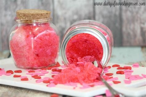 Diy Valentines Day Strawberry Sugar Scrub Recipe Diary Of A Working Mom