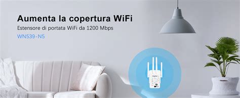 1200Mbps Ripetitore WLAN Potente Per Casa Amplificatore Segnale WiFi