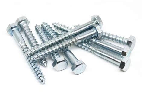 M20 DIN571 Hex Head Lag Bolts Galvanized Steel Hexagon Wood Screws