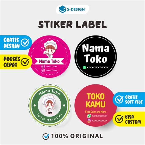 Jual STIKER BULAT STIKER STICKER KISS CUT STIKER LABEL STIKER