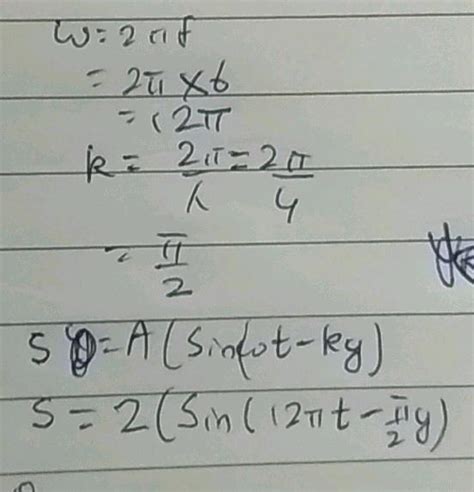 A Transverse Wave Of Amplitude M And Wavelength M And Frequency