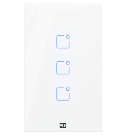 WEGHOME Interruptor Touch Wi fi 3 botões Branco