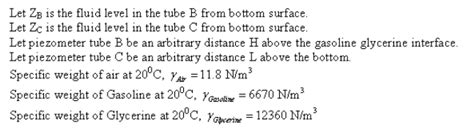 Solved In Fig P2 11 Pressure Gage A Reads 1 5 KPa Gage The