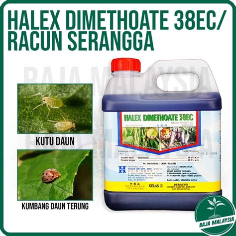 HALEX Dimethoate 4 Liter Dimethoate 38 Insecticide Racun Serangga Kutu