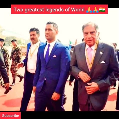 Dhoni Ratan Tata Sir Together Dhoni Ratantata Legends Pic