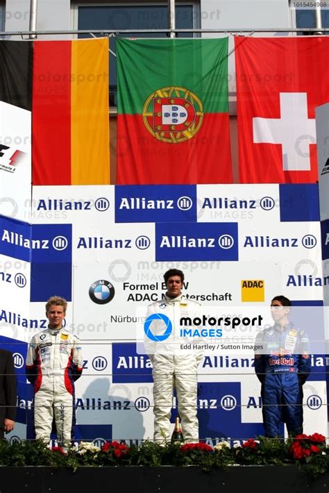 The Podium L To R Nico Huelkenberg GER Josef Kaufmann Racing