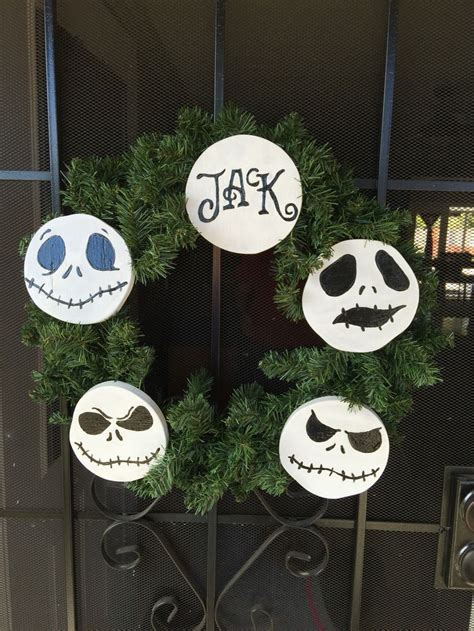 Jack Skellington Christmas wreath i made | Christmas wood, Christmas ...