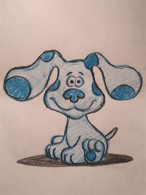 Blue's Clues And You! Drawing Of Blue | Blue clues drawing, Blue ...