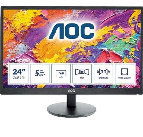 AOC| 24″FULL HD HDMI/VGA LED Monitor (Built in Speakers) | CCTV Direct