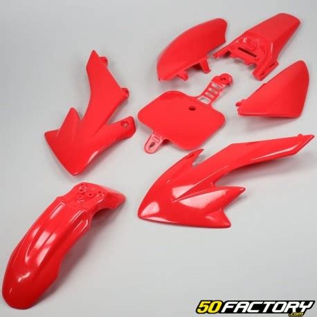 Kit Carene Honda Crf F Rosso Parte Moto Cross