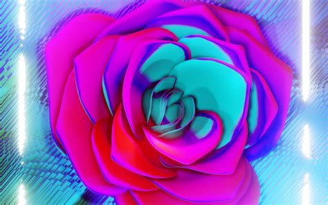 Neon Rose Wallpapers - Top Free Neon Rose Backgrounds - WallpaperAccess