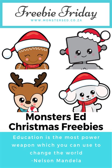 Freebie Friday 4 New Monsters Ed Christmas Freebies Monsters Ed