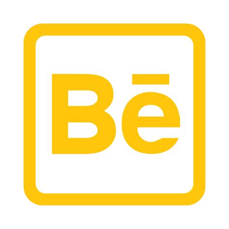 Free High Quality Behance Logo Png Rounded Square Yellow For Creative