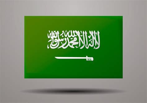 Bandera de arabia saudita diseño vectorial con una sensación 3d