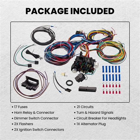 Universal Extra Long Wires Circuit Wiring Harness For Chevy Ford