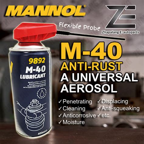 MANNOL M-40 Anti Rust Lubricant Universal Aerosol 400ML Multi Function ...
