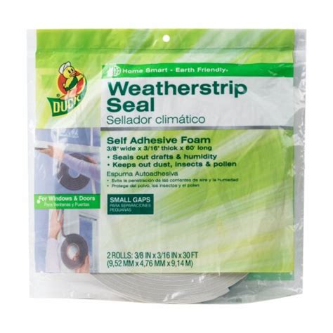 Duck Grey Foam Weatherstrip Seal 3 8 In X 3 16 In X 30 Ft Smiths