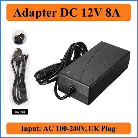 V A Uk Plug Ac Dc Adapter Ac V V Converter Adapters To Dc V