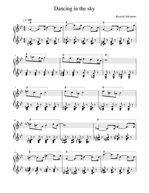 Dancing in the sky Sheet music for Piano (Solo) Easy | Musescore.com